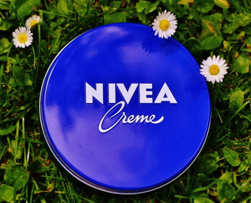 nivea, cream, can