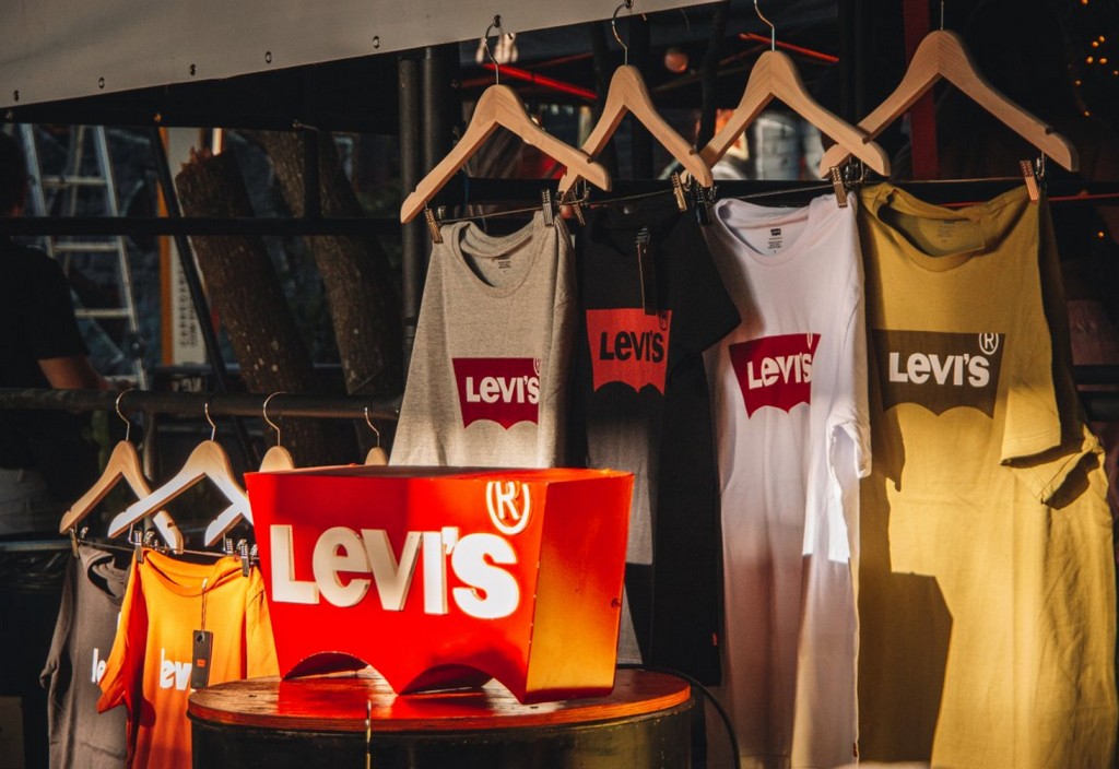 Displayed levis shirt in a store