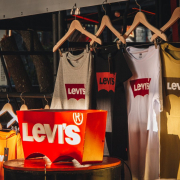 Displayed levis shirt in a store