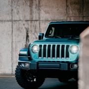 Front design of a wrangler jeep rubicon model