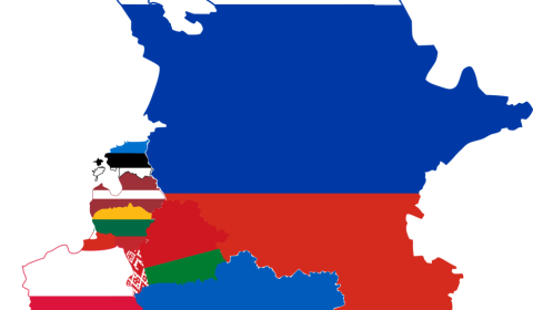 Flag Map Of The Eastern European Countries.svg