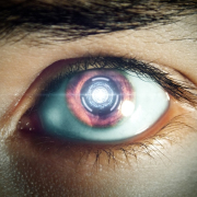 future, eye, robot eye
