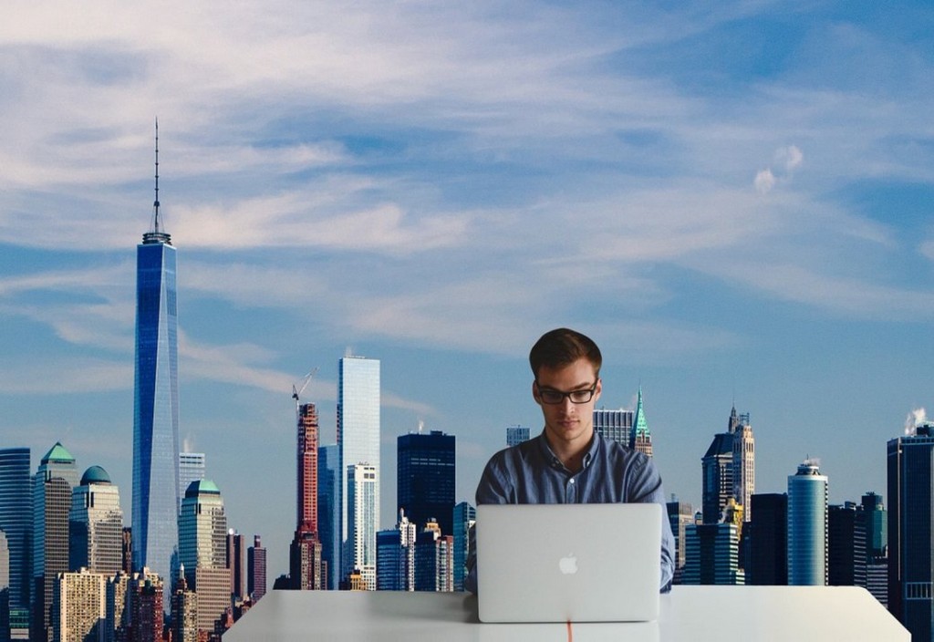 man, notebook, new york