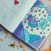 White graphing notebook