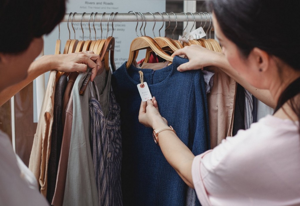 Women shopping in a clothing store