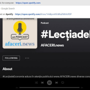 Spotify podcast #LectiadeEconomie by AFACERI.news screenshot Spotify Podcast #lectiadeeconomie By Afaceri.news Screenshot
