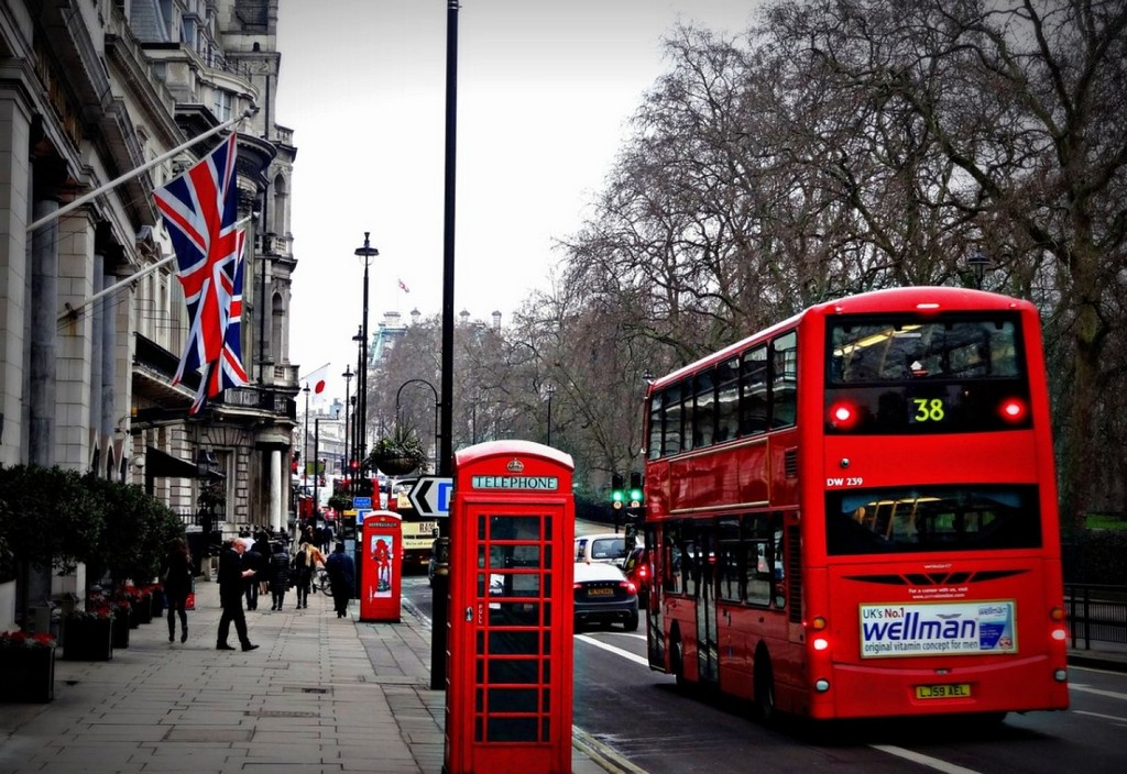 london, street, telephone