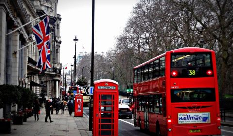 london, street, telephone