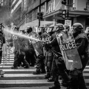 people, police, protest