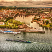 rhine river, aerial view, germany