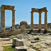 rhodes, greece, temple of athena