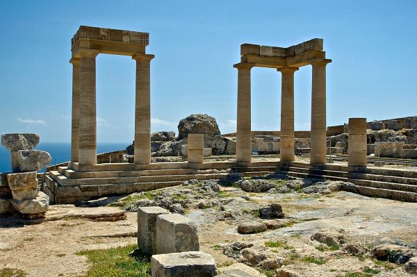 rhodes, greece, temple of athena