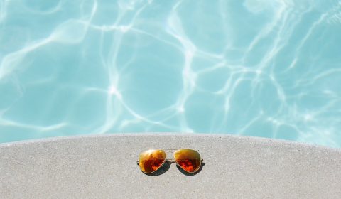 sunglasses, pool, recreation