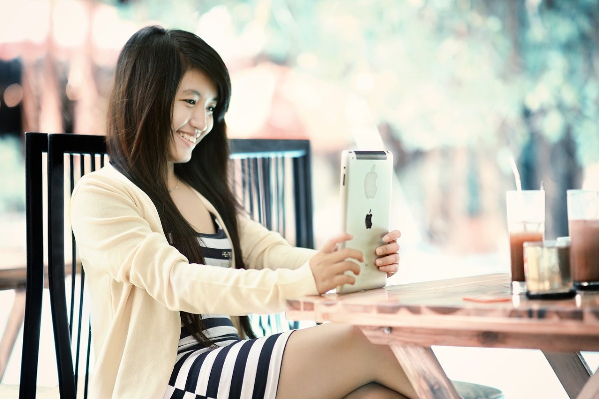 ipad, girl, tablet
