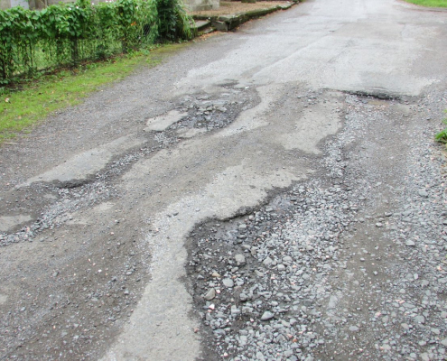 road, damage, repair
