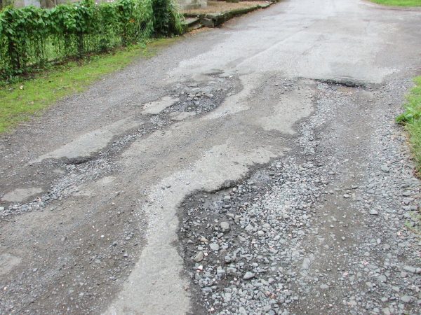 road, damage, repair