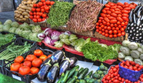 vegetables, market, tomatoes