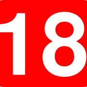 eighteen, number, box