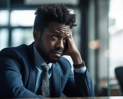 worried, man, business