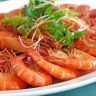 prawns, steamed, seafood
