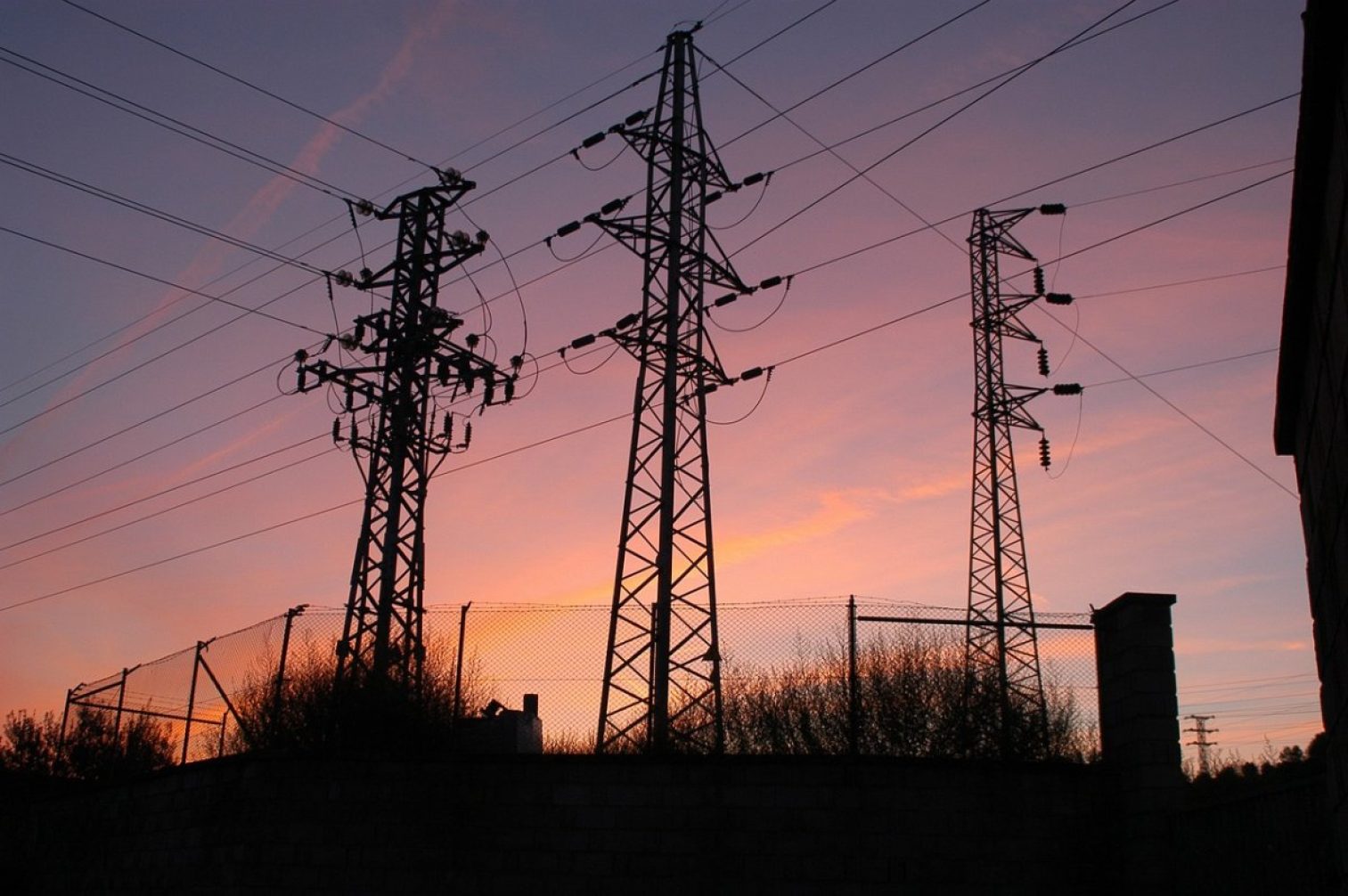 sunrise, electric power network, energy
