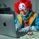 ai-generated-clown-laptopn-stockpack-pixabay.jpg ai generated, clown, laptopn