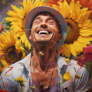 ai-generated-man-sunflower-stockpack-pixabay.png ai generated, man, sunflower