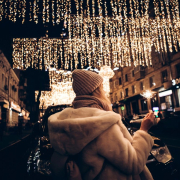 winter, city, citylights