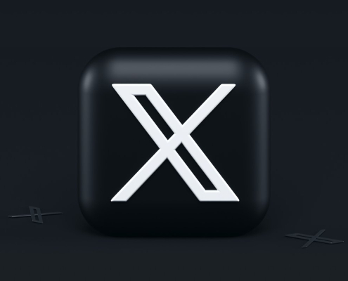 X com 3d Icon Concept. Dark Mode Style. Write me, if you need similar icons for your products 🖤