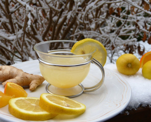 ginger, hot lemon, nature