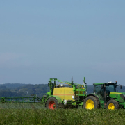 John Deere Tractor with field sprayer