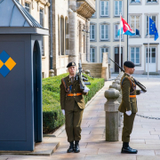 Palace Guards at the Palace of the Grand Duke in Luxembourg.