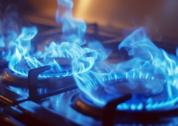 gas, stove, flames