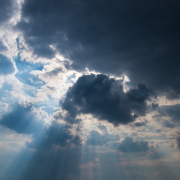 sky, clouds, rays