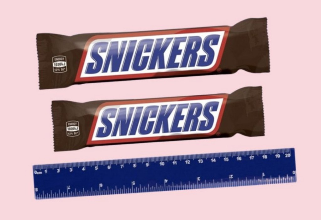 Shrinkflation Snickers