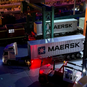 a truck that is sitting in the street