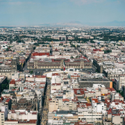 Aerial photography of city