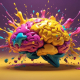 ai generated, brain, explosion