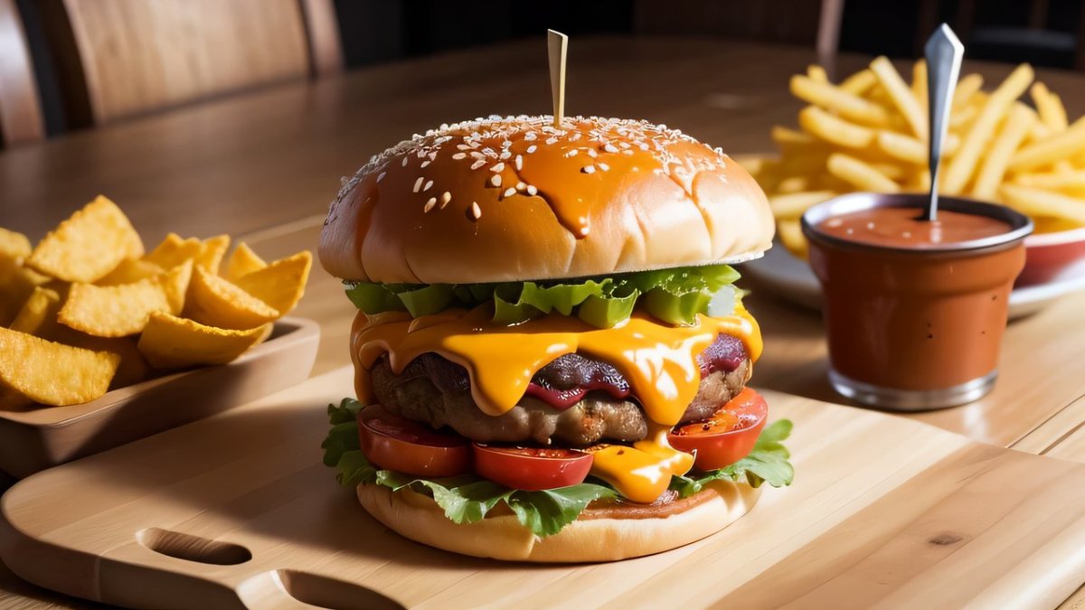 burger, food, sandwich