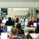 people sitting on an Airport lobby