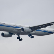 Air China Airbus A330 landing at Frankfurt Airport