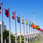 international, flags, un