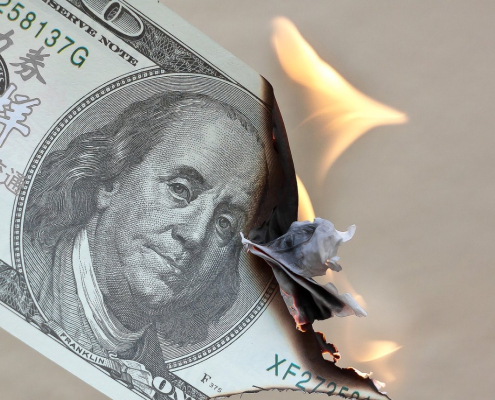 money, burn, dollar