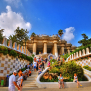 park, barcelona, tourists