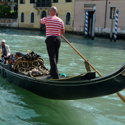 gondolier, venice, water
