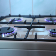 gas stove, gas, fire