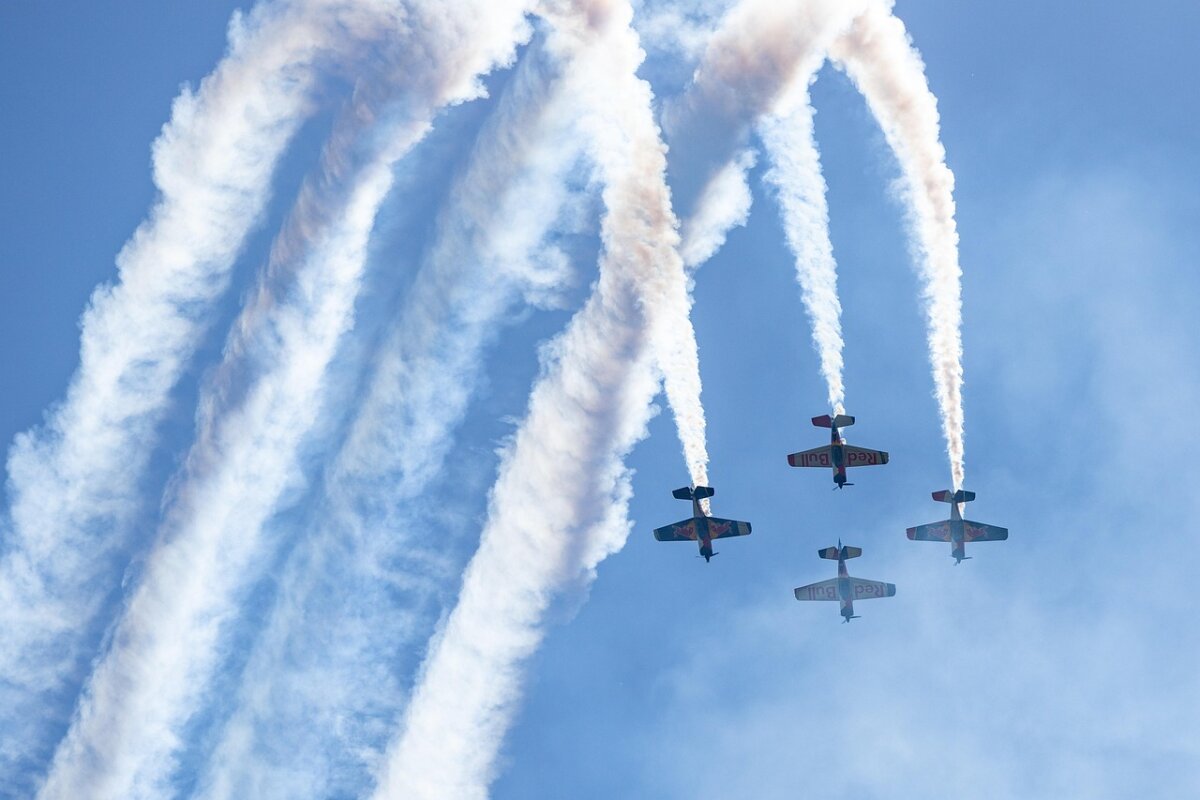 air show, aircraft, nature
