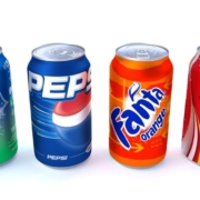 coke, pepsi, fanta