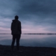 man, loneliness, sea