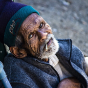 portrait, man, poor